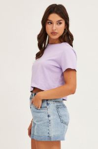 Blue High Rise Relaxed Denim Shorts sold by Ally Fashion