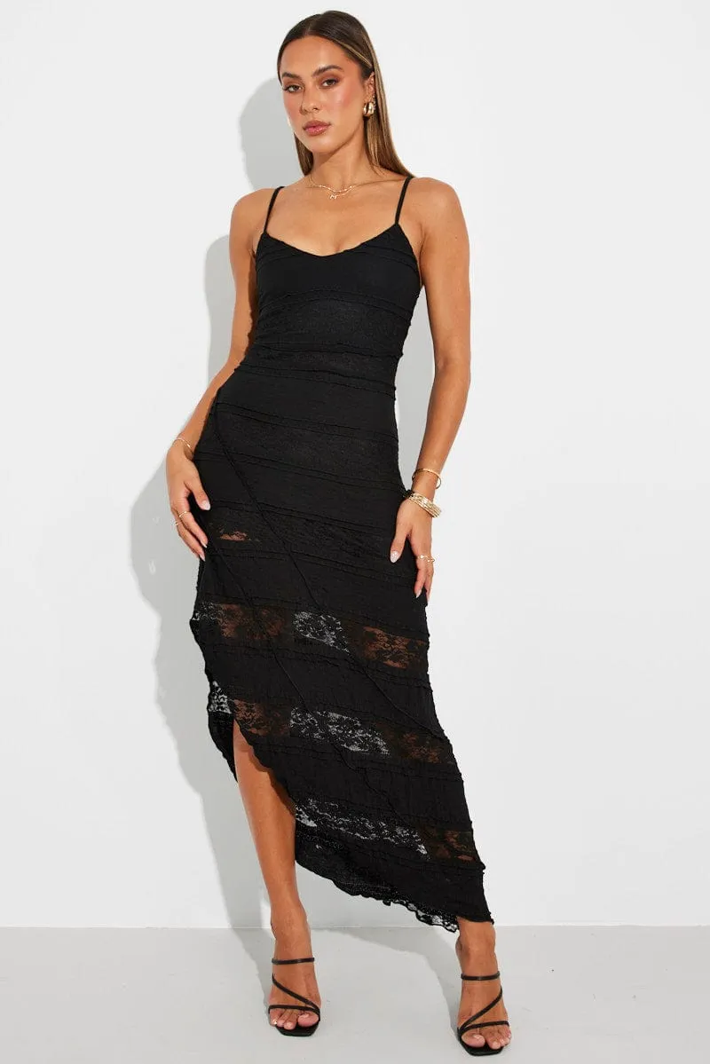Black Midi Dress Sleeveless Lace sold by Ally Fashion product image thumbnail 2