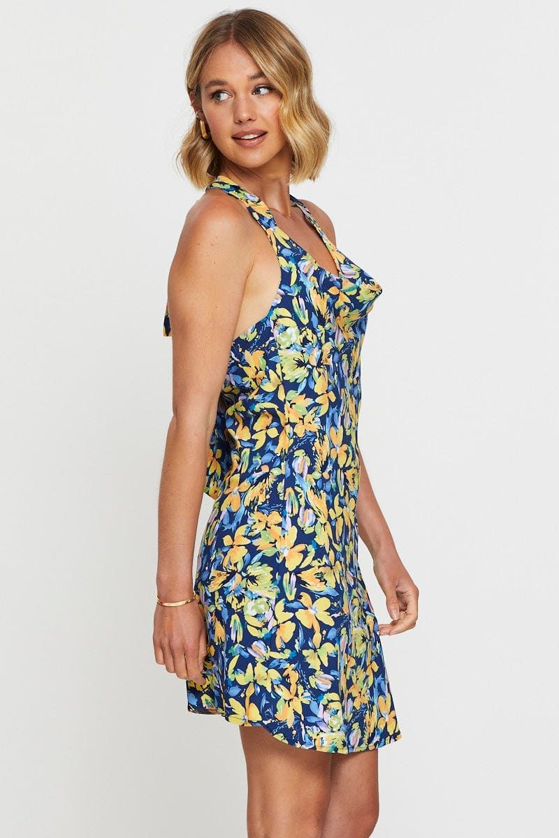 Print Mini Dress Halter Neck sold by Ally Fashion product image thumbnail 4