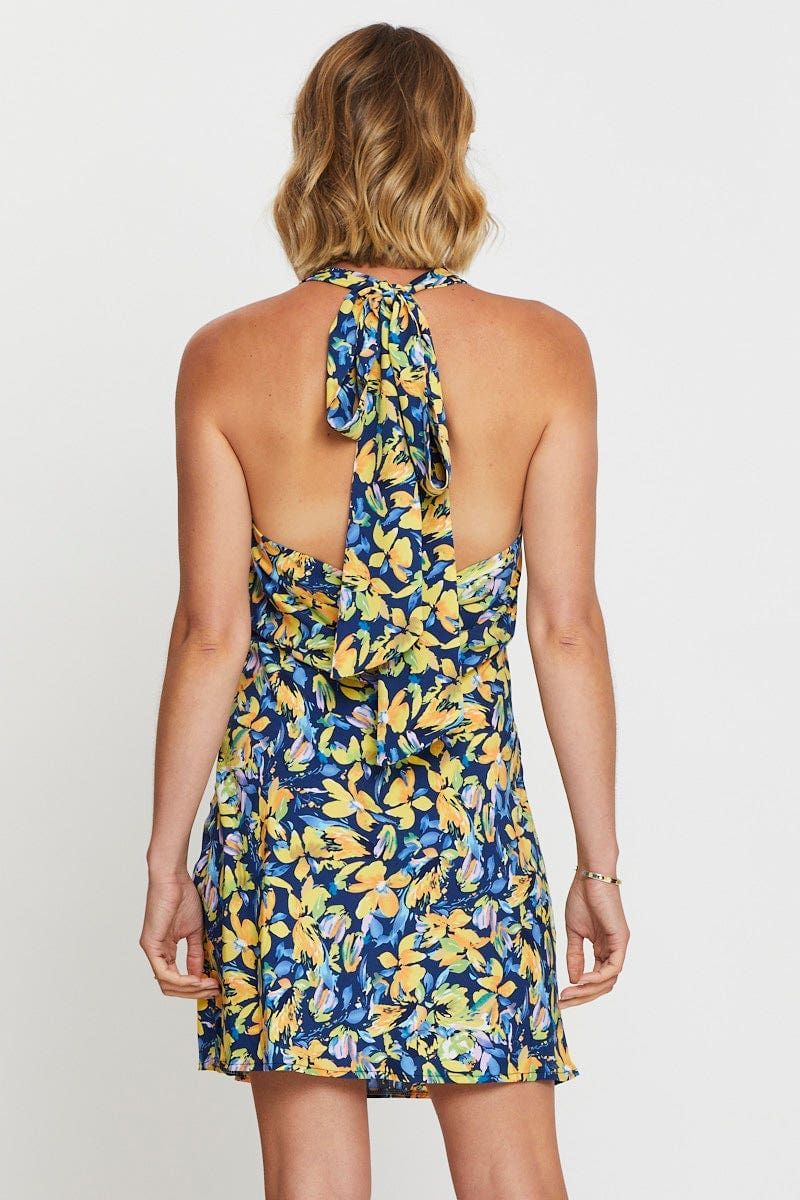 Print Mini Dress Halter Neck sold by Ally Fashion product image thumbnail 5