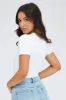 White Bodysuit Short sleeve Crew neck Supersoft sold by Ally Fashion