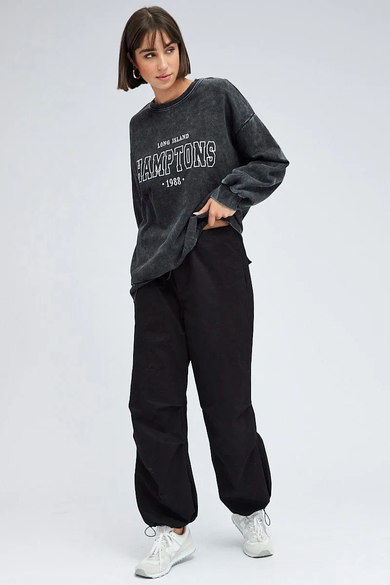 Grey Graphic Sweater Long Sleeve sold by Ally Fashion product image thumbnail 2