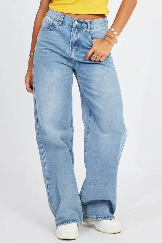 Denim Wide Leg Jean High Rise sold by Ally Fashion