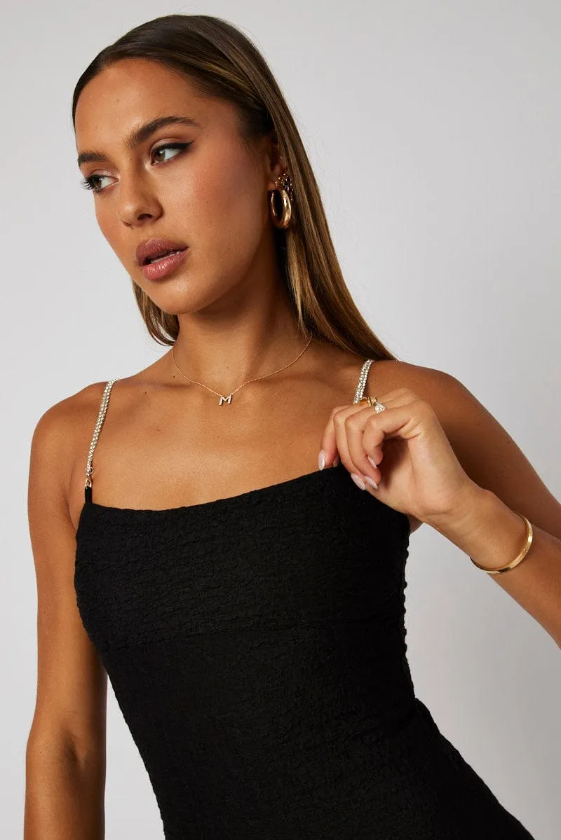 Black Textured Bodycon Dress sold by Ally Fashion product image thumbnail 3