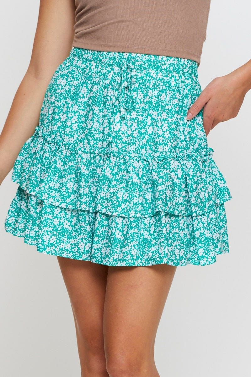 Print Flare Skirt Mini High Rise sold by Ally Fashion product image thumbnail 2