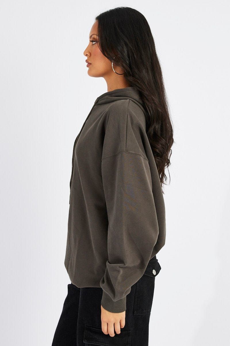 Grey Hoodie Sweater Long Sleeve Graphic sold by Ally Fashion product image thumbnail 4
