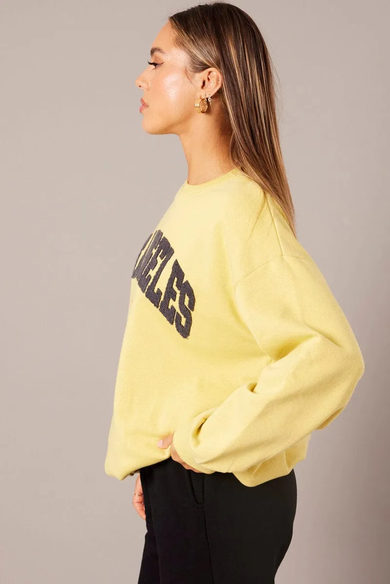 Yellow Graphic Sweater Long Sleeve sold by Ally Fashion product image thumbnail 4
