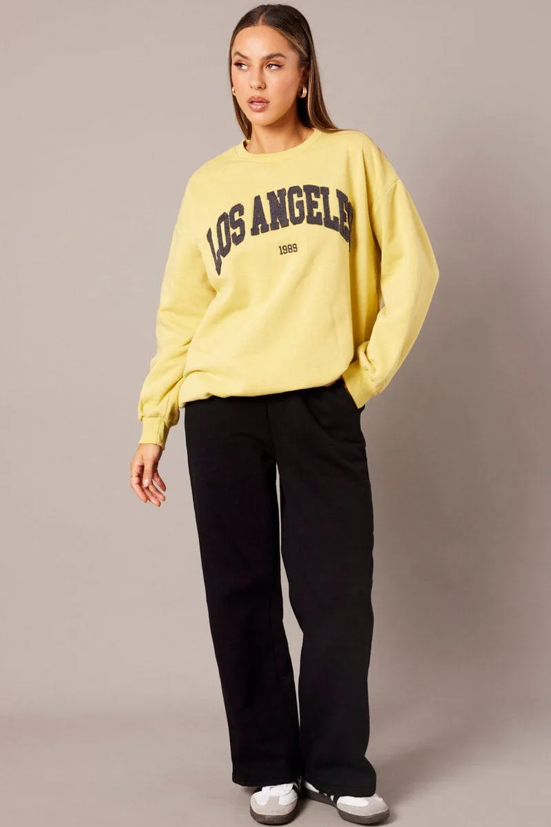 Yellow Graphic Sweater Long Sleeve sold by Ally Fashion product image thumbnail 2