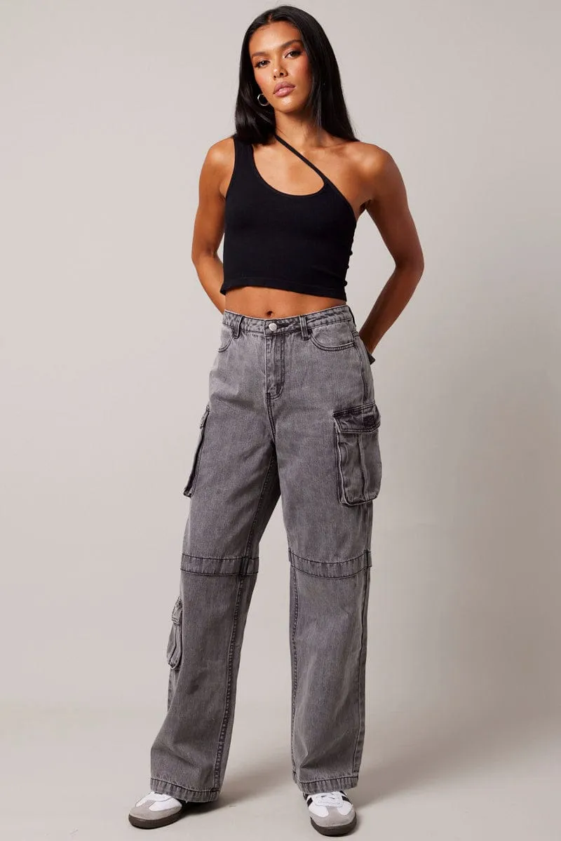 Black Crop Top Singlet Seamless sold by Ally Fashion product image thumbnail 2