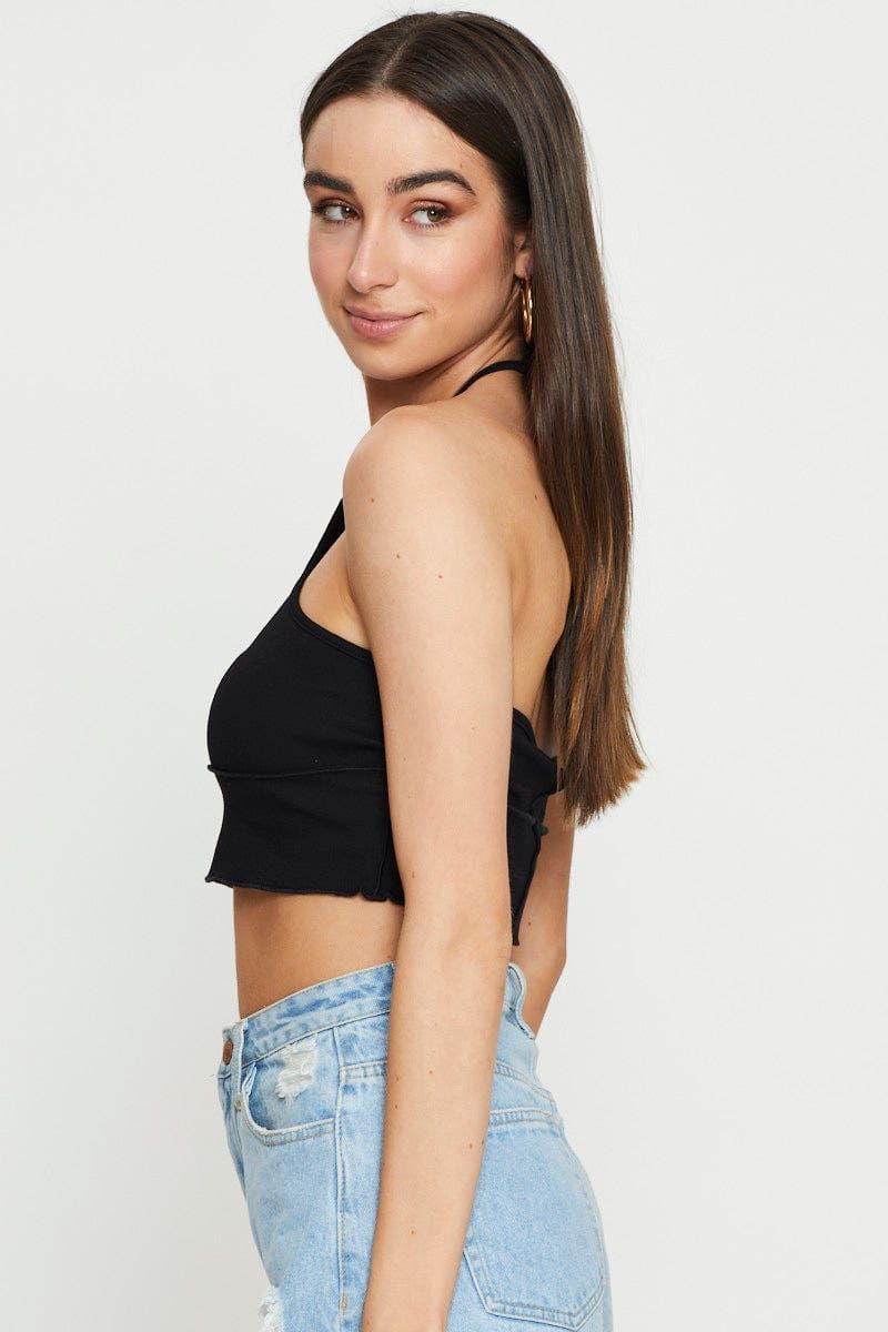 Black Top Halter Neck sold by Ally Fashion product image thumbnail 4
