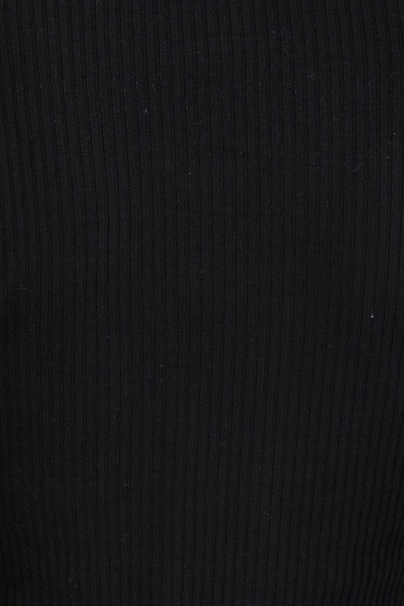 Black Midi Dress Long Sleeve Mock Neck Cut Out Bodycon sold by Ally Fashion product image thumbnail 6