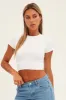 White T Shirt Short Sleeve Crew Neck Seamless sold by Ally Fashion