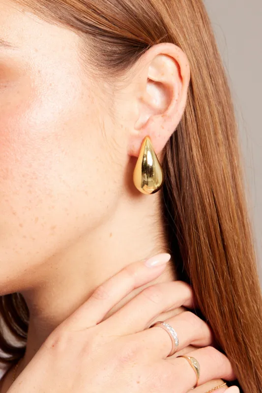 Gold Teardrop Earrings sold by Ally Fashion