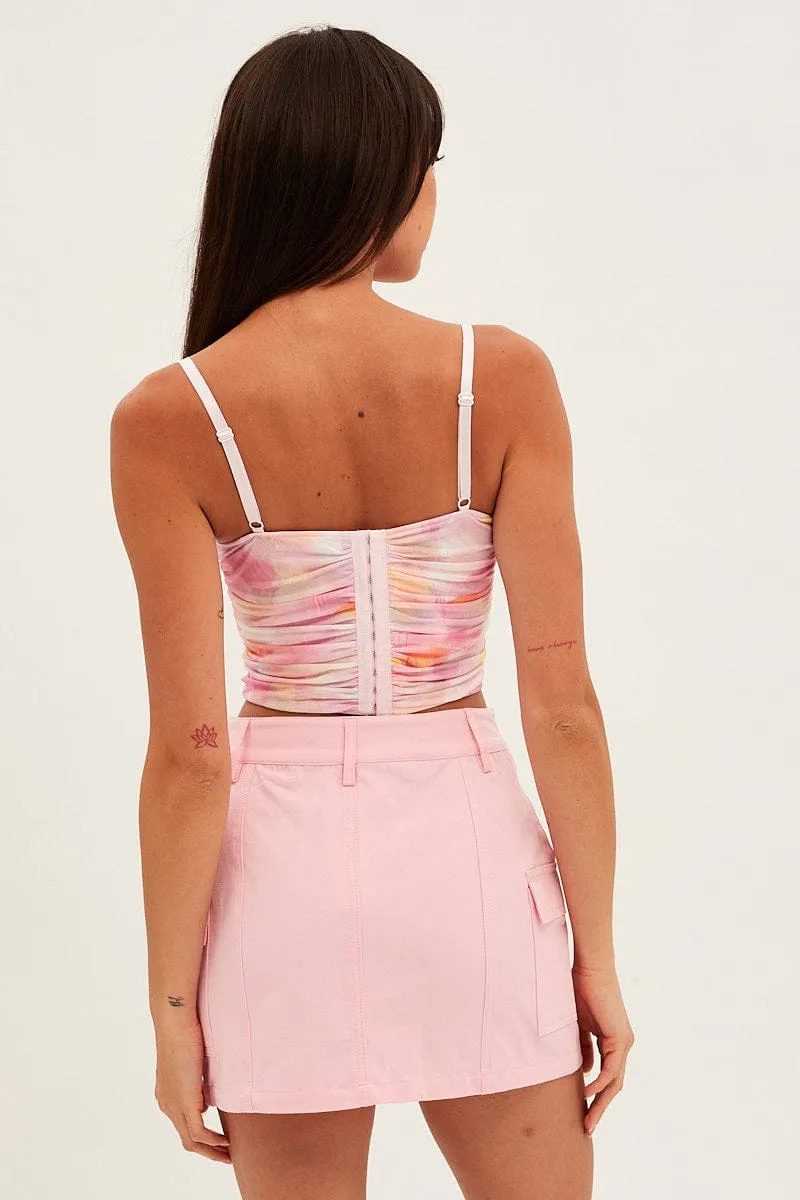 Pink Cargo Skirt Mini Mid Rise sold by Ally Fashion product image thumbnail 5