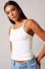 White Singlet Top Seamless Sleeveless Longline sold by Ally Fashion