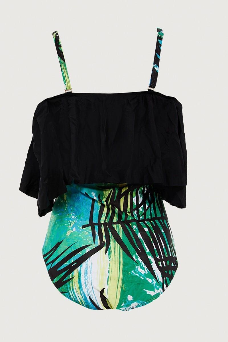 Print Off Shoulder One Piece Swimsuit sold by Ally Fashion product image thumbnail 2