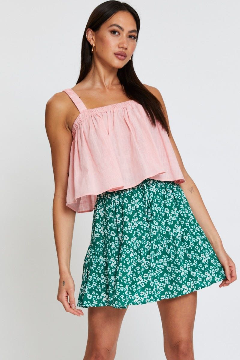 Print Flare Skirt Mini High Rise sold by Ally Fashion