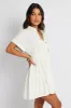 White Shirt Dress Short Sleeve sold by Ally Fashion