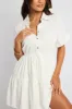 White Shirt Dress Short Sleeve sold by Ally Fashion