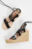 Black Strappy Wedges sold by Ally Fashion