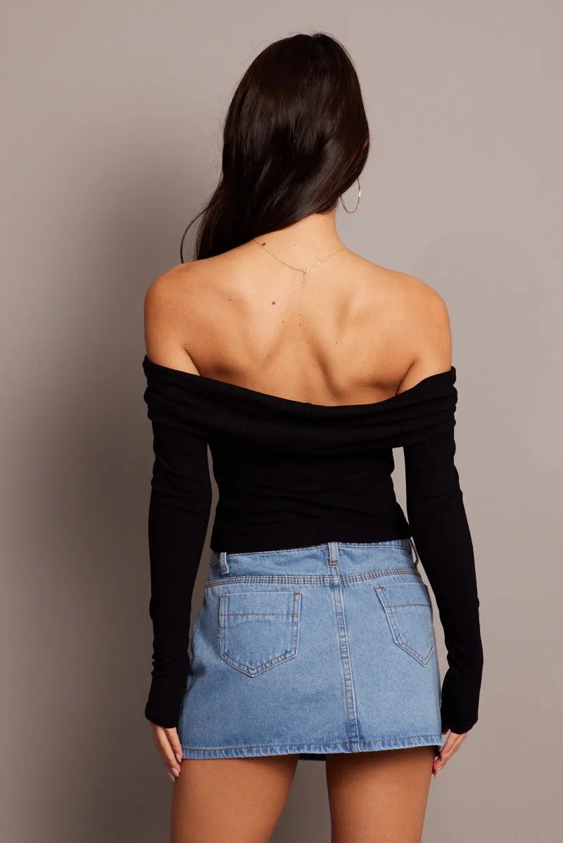 Blue Mini Skirt Mid Rise sold by Ally Fashion product image thumbnail 5