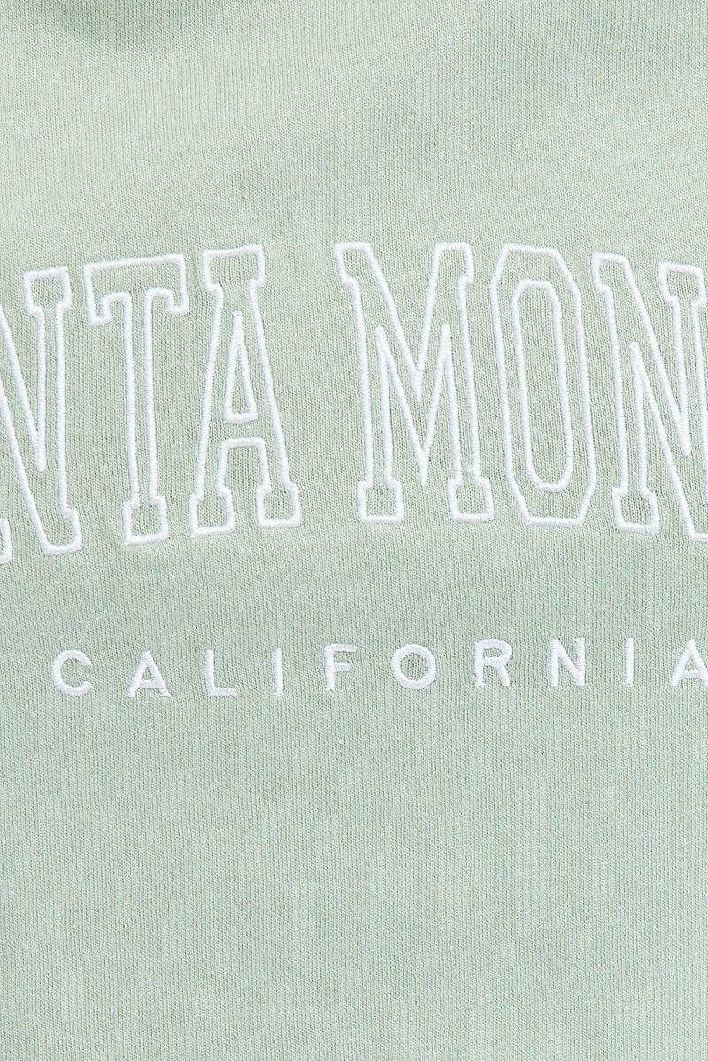 Green T Shirt Short Sleeve Crew Neck Santa Monica sold by Ally Fashion product image thumbnail 6
