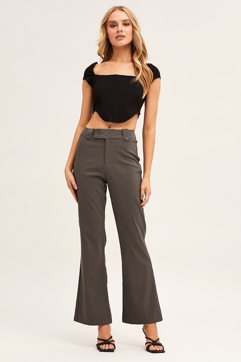 Black Corset Crop Top Short Sleeve Square Neck sold by Ally Fashion product image thumbnail 2