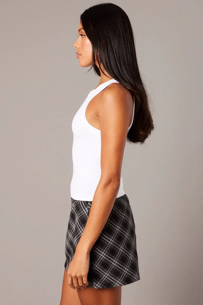 White Tank Top Crew Neck Seamless sold by Ally Fashion product image thumbnail 4