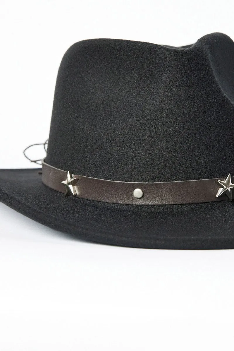 Black Cowboy Hat sold by Ally Fashion product image thumbnail 2