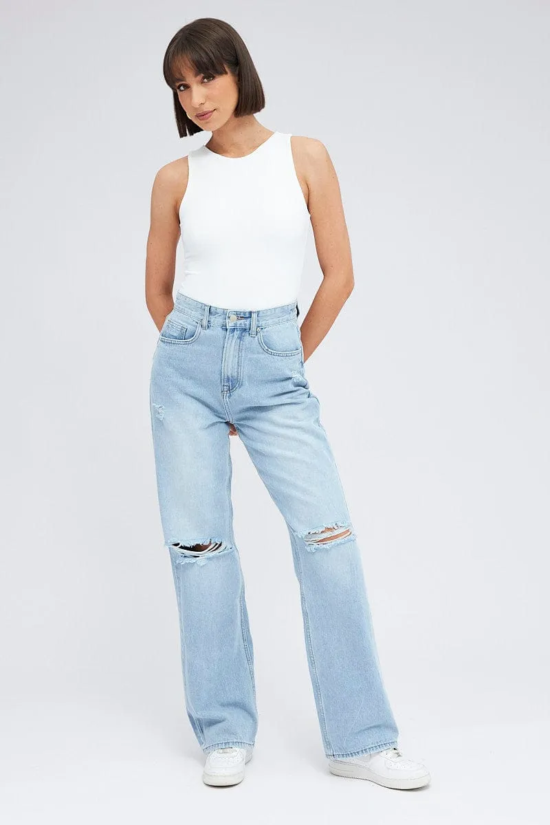 White Supersoft Bodysuit Sleeveless sold by Ally Fashion product image thumbnail 3