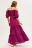 Purple Maxi Skirt Tiered sold by Ally Fashion