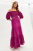 Purple Maxi Skirt Tiered sold by Ally Fashion