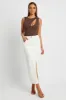 Brown Cutout Bodysuit Sleeveless Supersoft sold by Ally Fashion