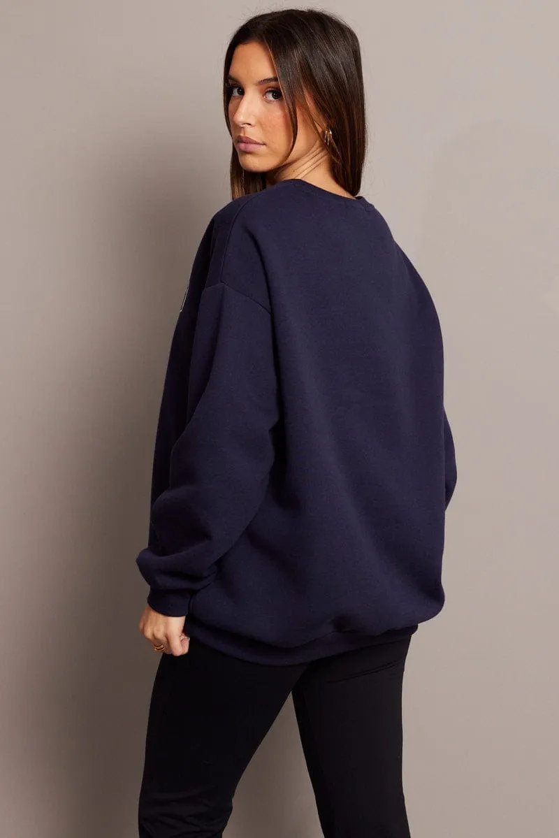 Blue Graphic Sweater Long Sleeve sold by Ally Fashion product image thumbnail 5