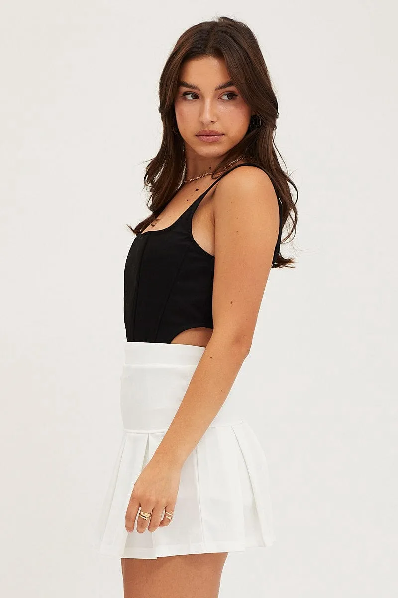White High Waist Tennis Skirt sold by Ally Fashion product image thumbnail 5