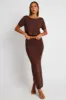 Brown Knit Skirt Crochet High Rise sold by Ally Fashion