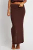 Brown Knit Skirt Crochet High Rise sold by Ally Fashion
