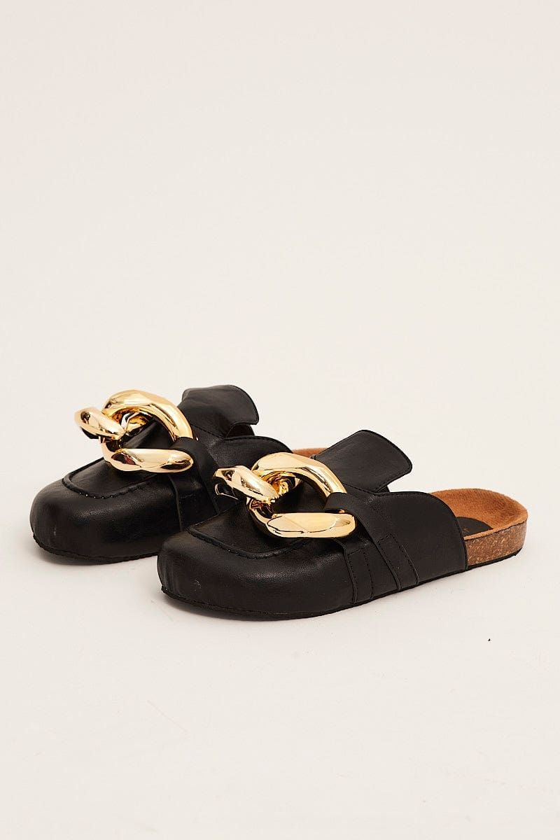 Black Chain Flat Mules sold by Ally Fashion product image thumbnail 3