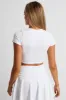 White T Shirt Short Sleeve Crew Neck Seamless sold by Ally Fashion