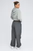 Grey Parachute Cargo Pants Low Rise sold by Ally Fashion