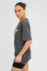 Grey Graphic Tee Short Sleeve Oversized Round Neck sold by Ally Fashion