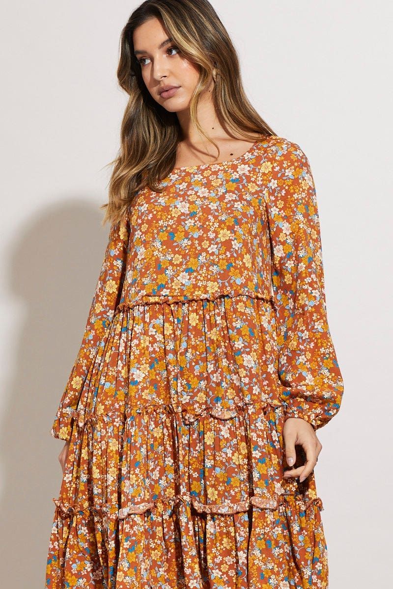 Print Mini Dress Long Sleeve sold by Ally Fashion product image thumbnail 5