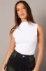White Sleeveless Top Side Ruched sold by Ally Fashion