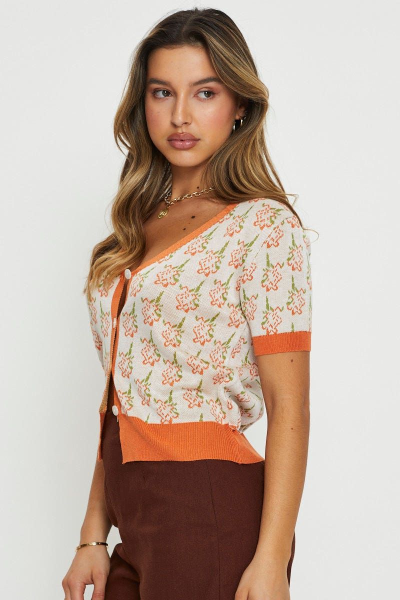 Print Knit Top Short Sleeve sold by Ally Fashion product image thumbnail 5