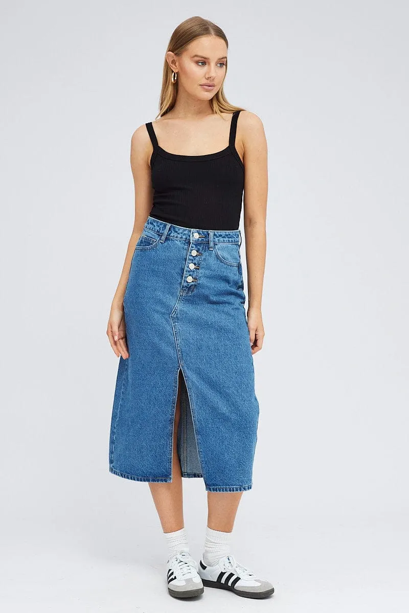 Black Singlet Top Scoop Neck sold by Ally Fashion product image thumbnail 2