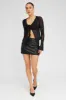 Black Mesh Cardigan Long Sleeve sold by Ally Fashion