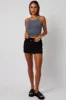 Blue Singlet Top Seamless Sleeveless Longline sold by Ally Fashion