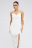 White Maxi Dress Sleeveless Side Split Lace sold by Ally Fashion
