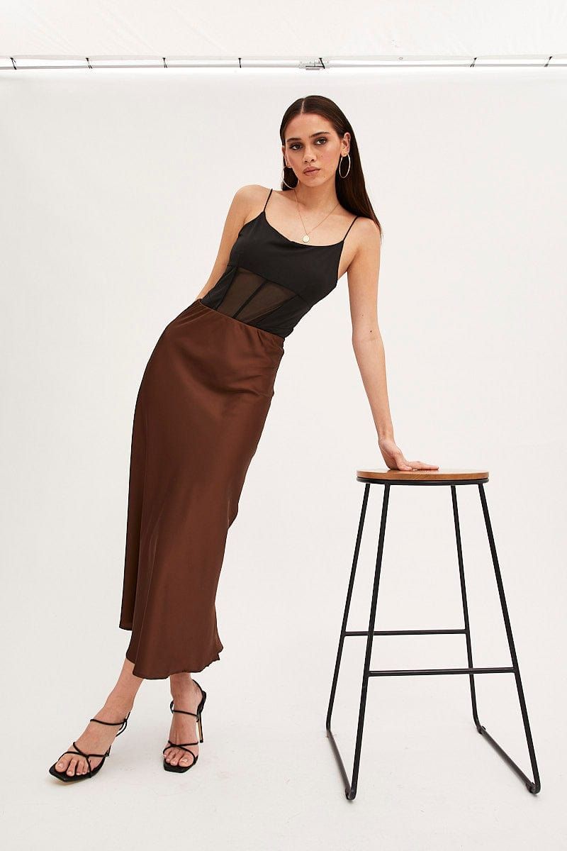 Black Bodysuit Sleeveless Scoop Neck Waist Detail sold by Ally Fashion