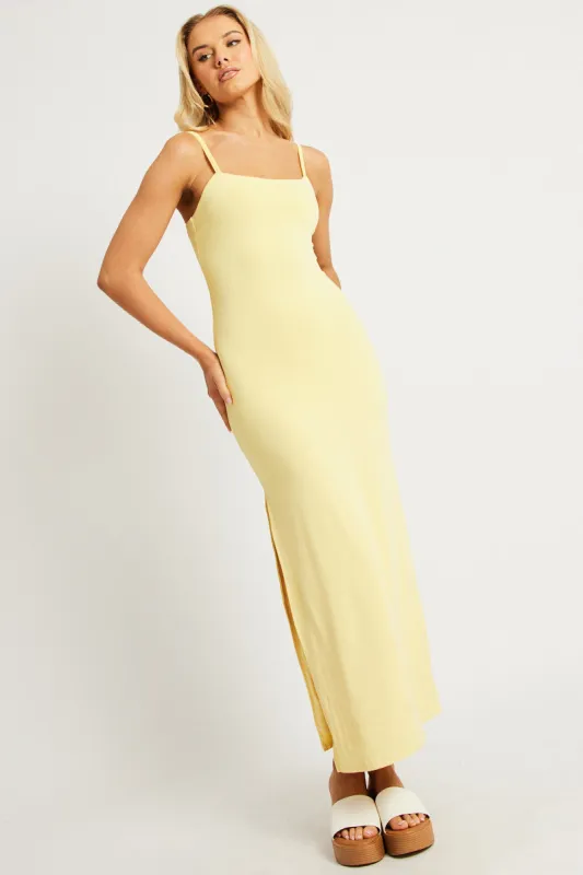 Yellow Bodycon Dress Maxi Supersoft sold by Ally Fashion
